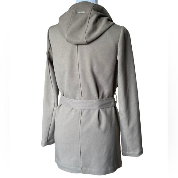 REVOLVE Soia & Kyo Sarie Draped Hooded Jacket Trench Coat Taupe XS Structured - Picture 5 of 16
